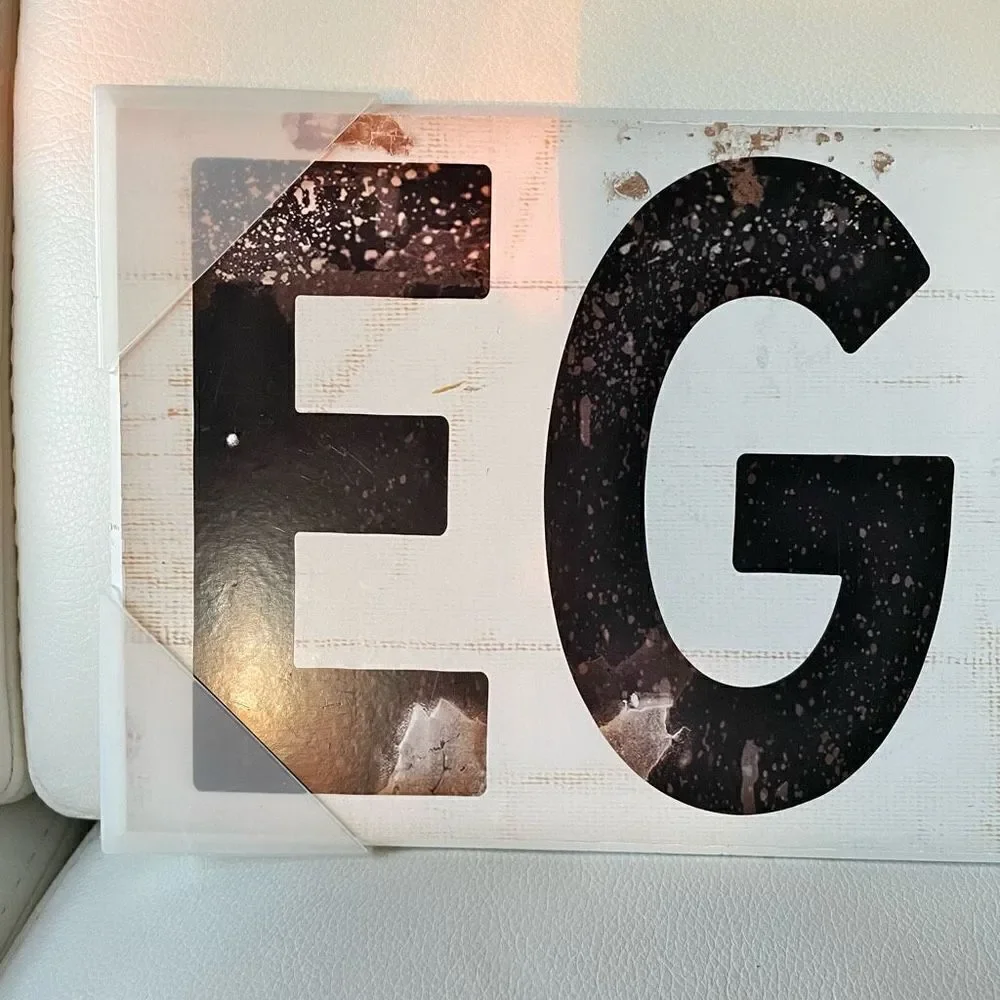 NWT The Stupell Home Decor Collection EGGS Typography Vintage  Canvas Wall Art